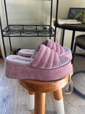 Free Lavender Platform Sandals